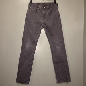 Levi's 513 Slim Straight Pinstriped Jeans, Men's Size 32x34, Dark Gray